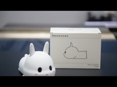 Silicona encantadora 7 colores LED Niños Animales Luz nocturna dibujos animados Bebé Nursery lámpara Conejo Conejo