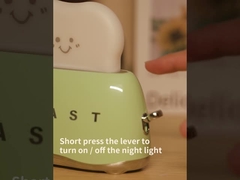 Decoración de escritorio DIY Lámpara de tostador Decoración para el hogar Luz nocturna con temporizador y recargable